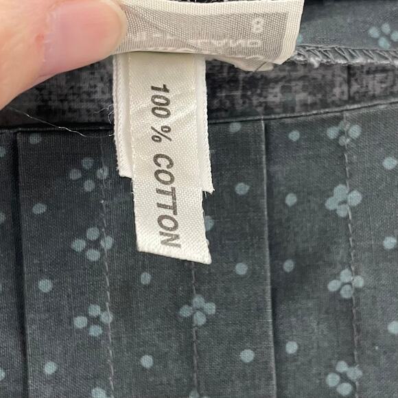 Marimekko 8 Mila Dress Muija Print Vintage 1970s Charcoal Gray Midi Scandinavian - Picture 7 of 11